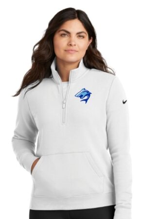 St. James Nike Ladies Club Fleece Sleeve Swoosh 1/2-Zip